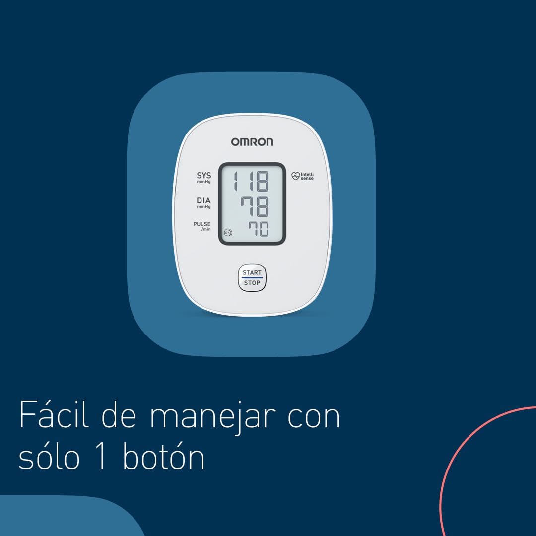 OMRON X2 Basic Tensiómetro de Brazo digital, medición precisa de la presión arterial y el pulso, validado clinicamente, 1 Unidad (Paquete de 1) - Imagen 3