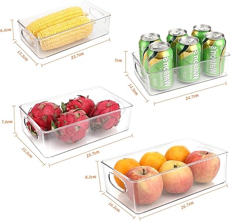 Diwoker Organizador Nevera, Organizadores para la Despensa, Organizador Frigorifico Transparente Almacenaje Nevera Ahorra Espacio para la Cocina, Despensa - Imagen 3
