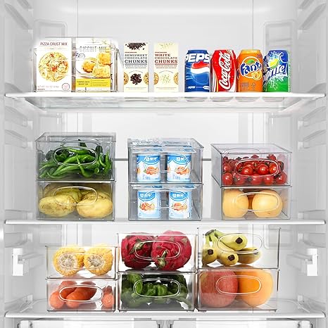 Diwoker Organizador Nevera, Organizadores para la Despensa, Organizador Frigorifico Transparente Almacenaje Nevera Ahorra Espacio para la Cocina, Despensa - Imagen 2