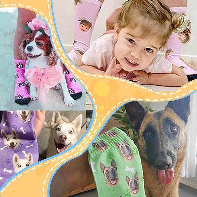 Calcetines personalizados con foto - calcetines divertidos Regalos personalizados con foto para mujeres y hombres, regalos divertidos para cumpleaños - Imagen 3