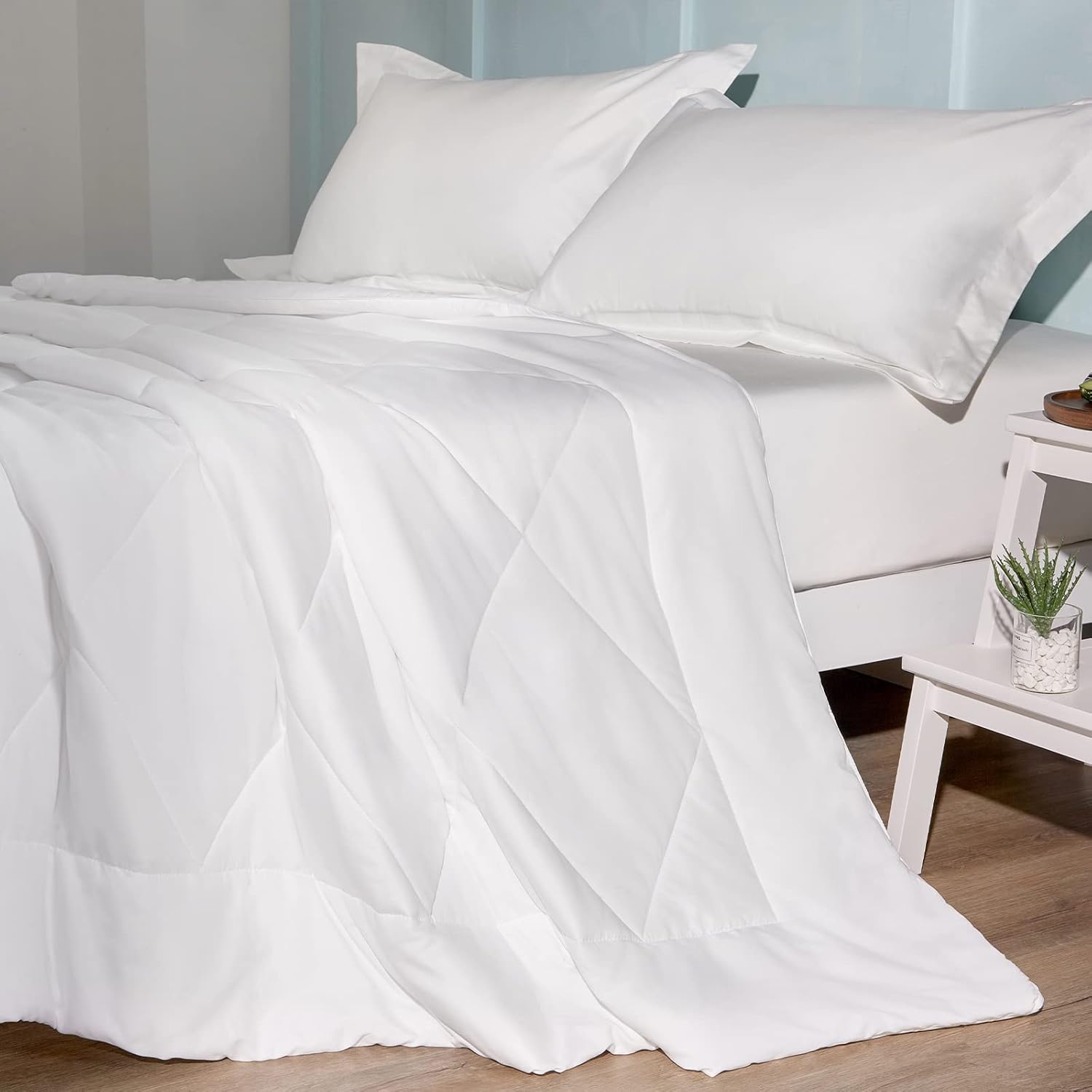 Edredón Relleno Nórdico 240x260 cm para Cama 160/180/200, de Fibra 150gr/m², Suave, Transpirable para Primavera y Verano (260x240 cm) - Imagen 2