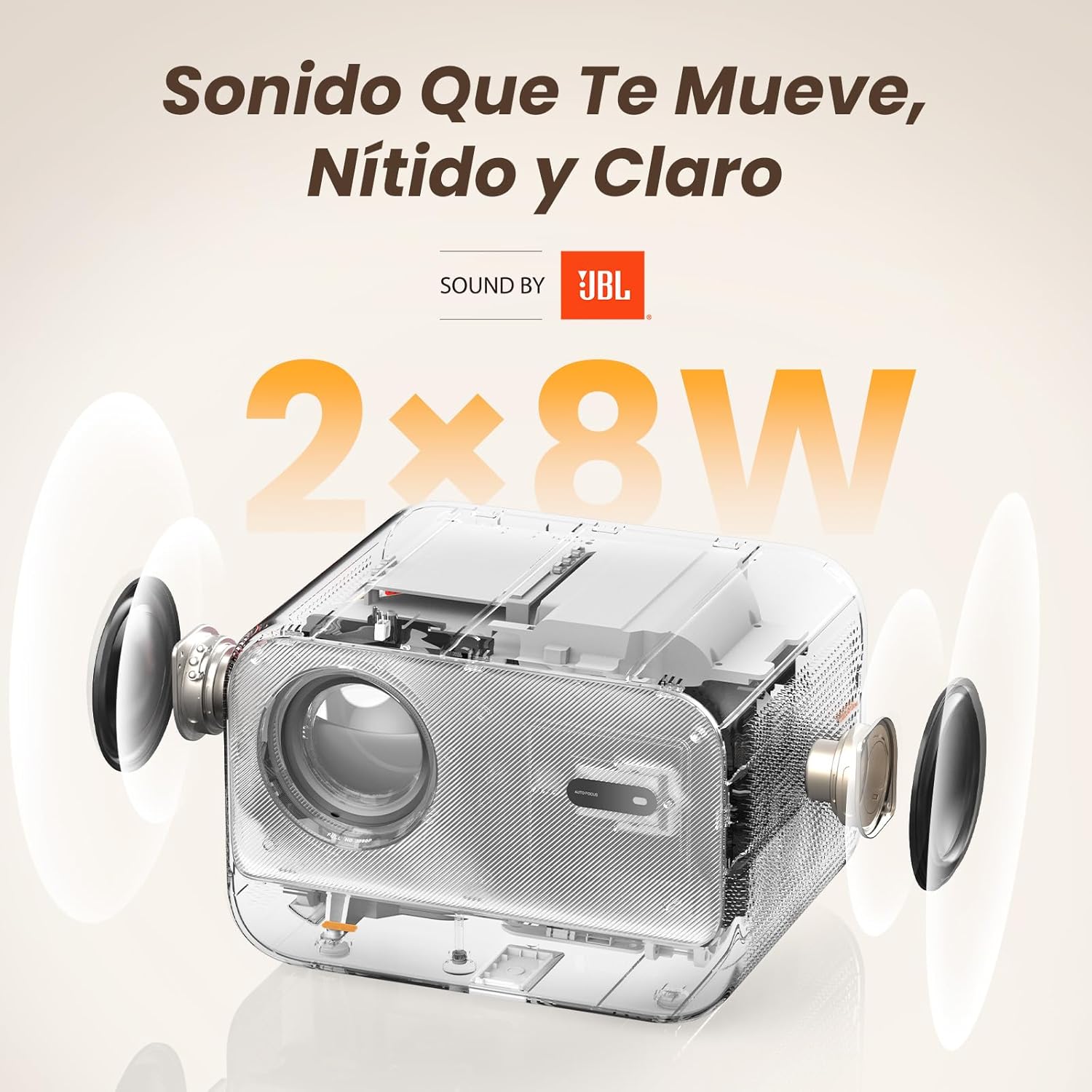 Proyector Portátil 4K Full HD 1080P Nativo con Sonido JBL & Enfoque Automático 1s, WiFi 6 Bluetooth, para Cine en Casa/Exterior Compatible con Móvil/iOS/Android/TV Stick/PS5/HDMI - Imagen 4