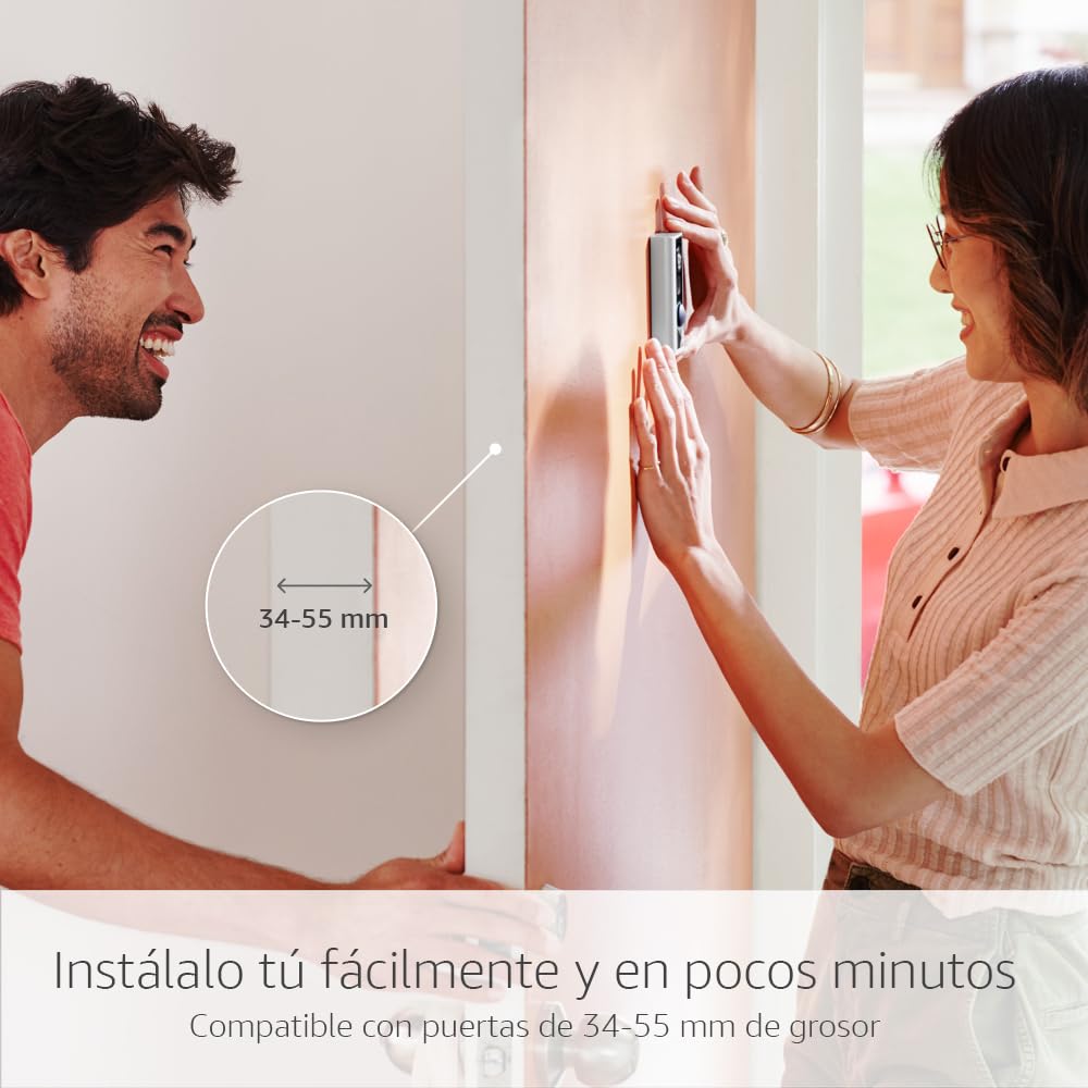 Ring mirilla digital (Door View Cam) para puertas de 34-55 mm de grosor | Videotimbre inalámbrico con camara de vigilancia, vídeo HD 1080p, wifi | 30 días gratis de Ring Home - Imagen 3
