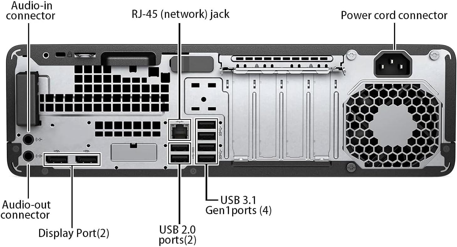HP EliteDesk 800 G3 SFF Desktop Computer with 21.5"" FHD Monitor Bundle PC Set, Intel Core i5-6500 3.2GHz, 8GB RAM, 256GB SSD, Keyboard & Mouse, WiFi, Windows 11 Pro, Black (Renewed) - Imagen 3