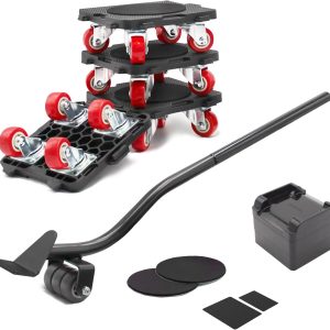 ONEON Kit Mover de Muebles Pesados con Elevador, Transportador con 4 Ruedas Puede Girar 360°, Aplicable a Manipulación de Refrigerador, Sofá, Closet