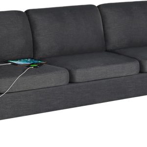 Sofa con USB USA STHOUYN 72" W Sectional Sofa 3 Seat Couch, with 2 USB