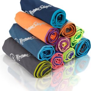 NirvanaShape Toalla de Microfibra | 14 Colores | 8 Dimensiones | Toalla de Viaje Ligera, Absorbente y de Secado Rápido | Toalla de Baño para Viajes | Ideal para Playa, Camping, Yoga y Sauna