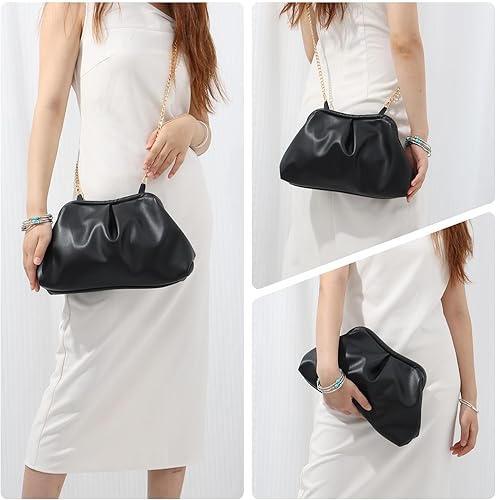 Syrads Bolsos de mano de cuero PU suave para mujer Bolso de noche formal Bolso de mano elegante - Imagen 2