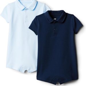 Amazon Essentials x Sofia Grainge Mono de Manga Corta Bebé Niño, Pack de 2