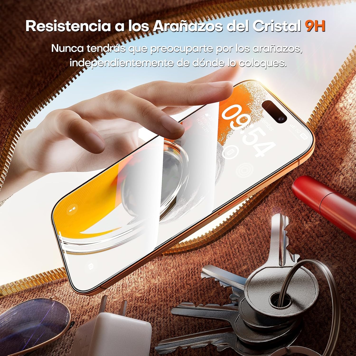 TOCOL Protector Pantalla para iPhone 17 Pro Max/iPhone 16 Pro Max, Alineación Automática para Una Instalación Rápida, Cristal Templado de Dureza 9H Inastillable, HD Transparente, 2 Piezas - Imagen 4