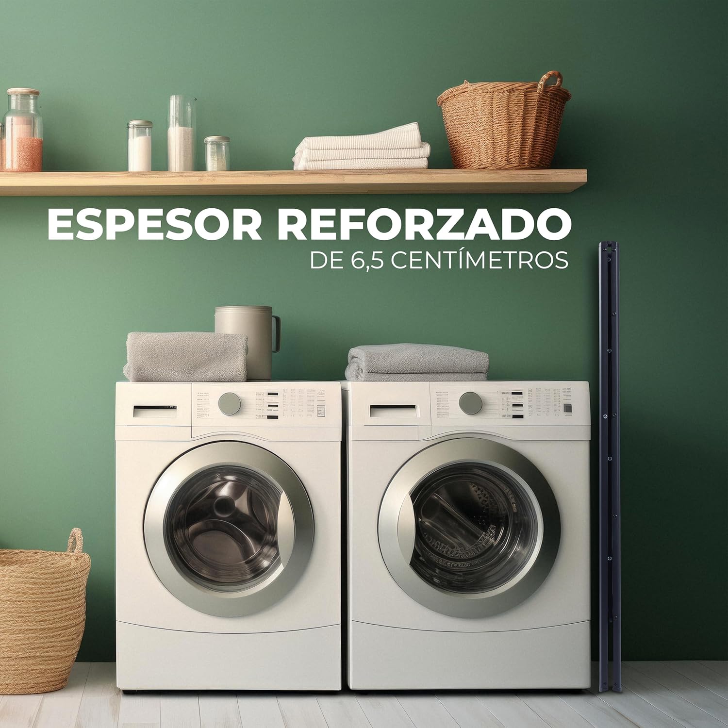 UZIRO Escalera Plegable 4 Peldaños, Escaleras Decorativa, Peldaños Anchos Antideslizantes, Ideal para Uso en Hogar, Cocina y Oficina, Fácil de Guardar y Transportar, Resistente (Negro, 4 Peldaños) - Imagen 4